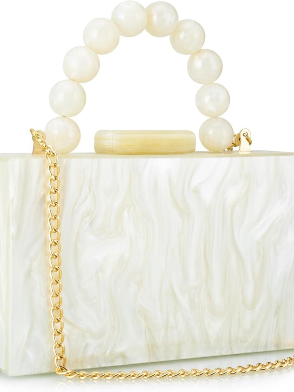 Acrylic Purses Evening Clutch Bag Marbling Handbags for Women Cross Body Bag wit